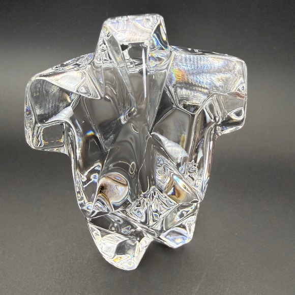 Daum Crystal Athena Torso Sculpture Faceted Modernist Art Glass Paperweight - Picture 8 of 11
